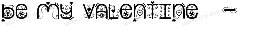 Be My Valentine手机版字体转换